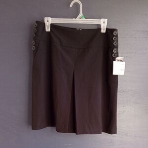 NWT Apostrophe black Button-Accent Skirt Size 10